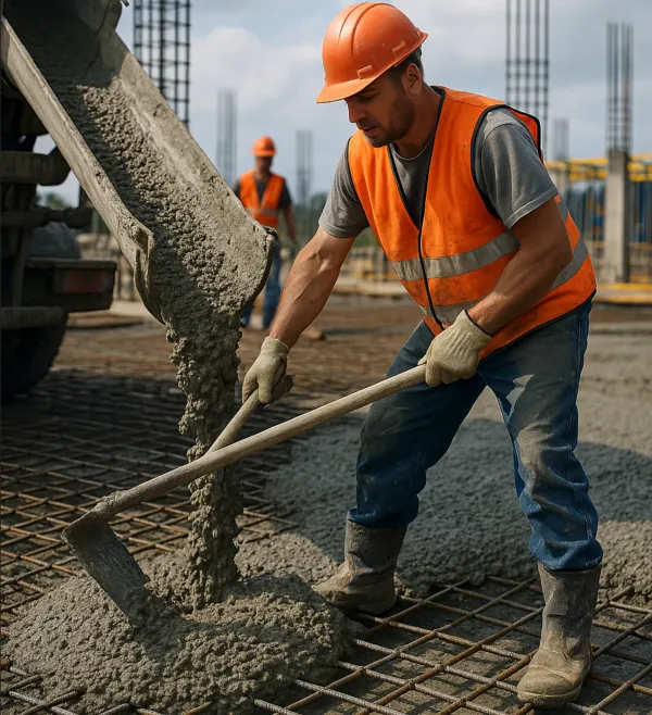A worker is working